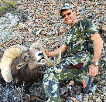 Win a NV Dream Tag and come home with a Nelson Bighorn Sheep Trophy like Sal.